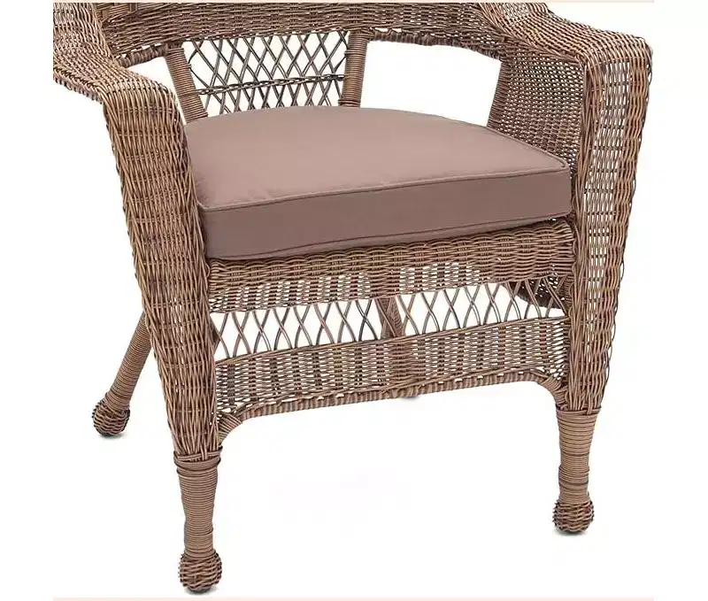 HomeStock Honey Coastal Craftsman Chair Set of 2 with Cushions