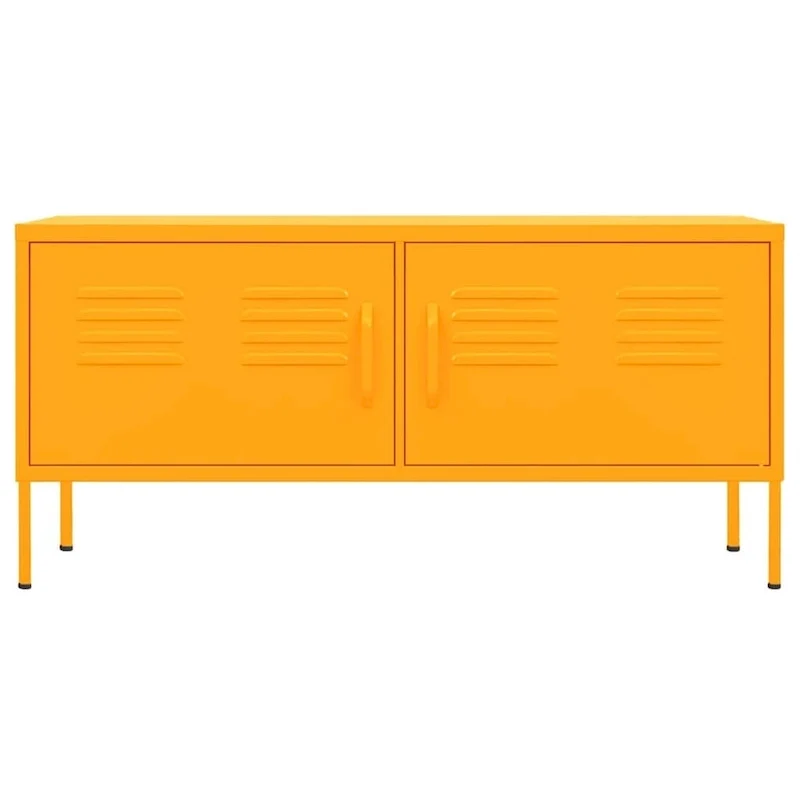 vidaXL TV Stand TV Unit Sideboard Home TV Console Media Unit Cupboard Steel - 41.3 x 13.8 x 19.7