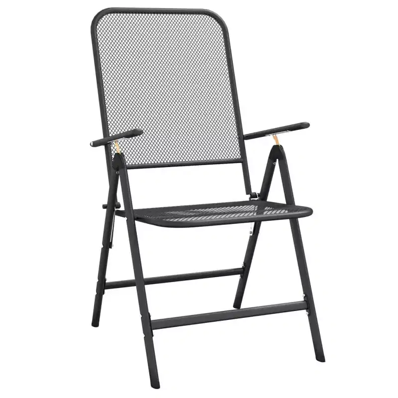 vidaXL Folding Garden Chair Set of 2