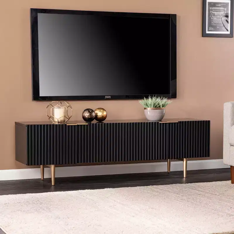 Pilston 4-Door Media Console - Black - SEI