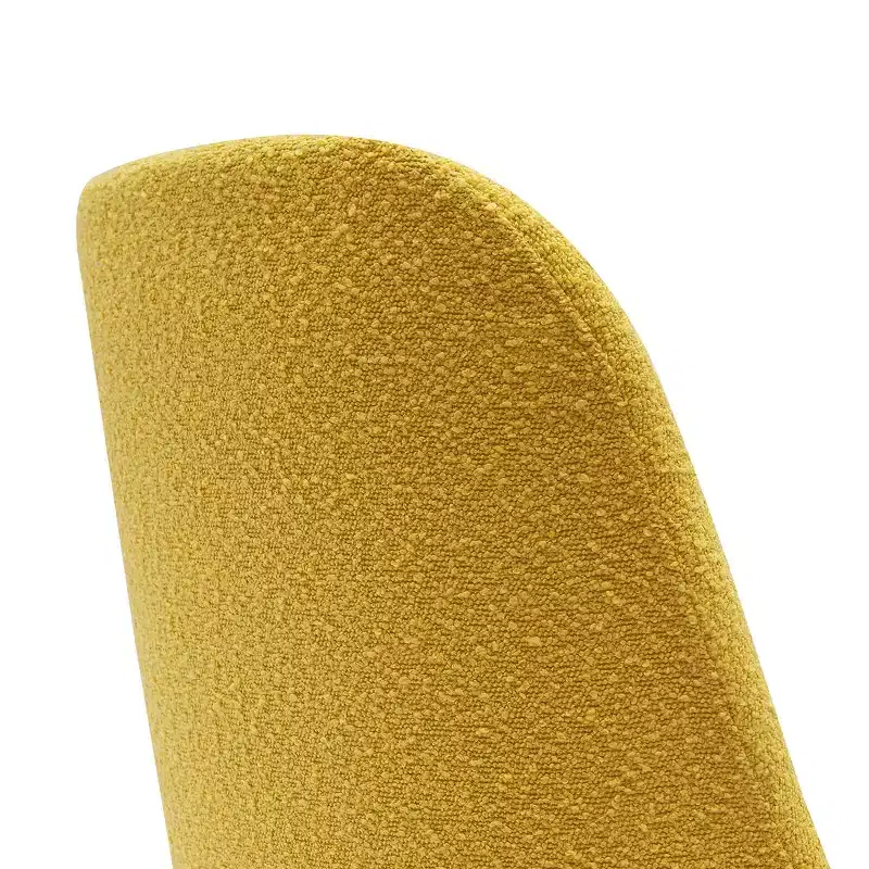 Mid-Century Modern Boucle Upholstered Dining Chair, Set of 6, Water-Resistant Fabric