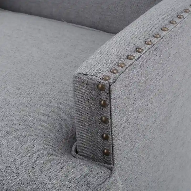 Tilla Studded Fabric Club Chair by Christopher Knight Home