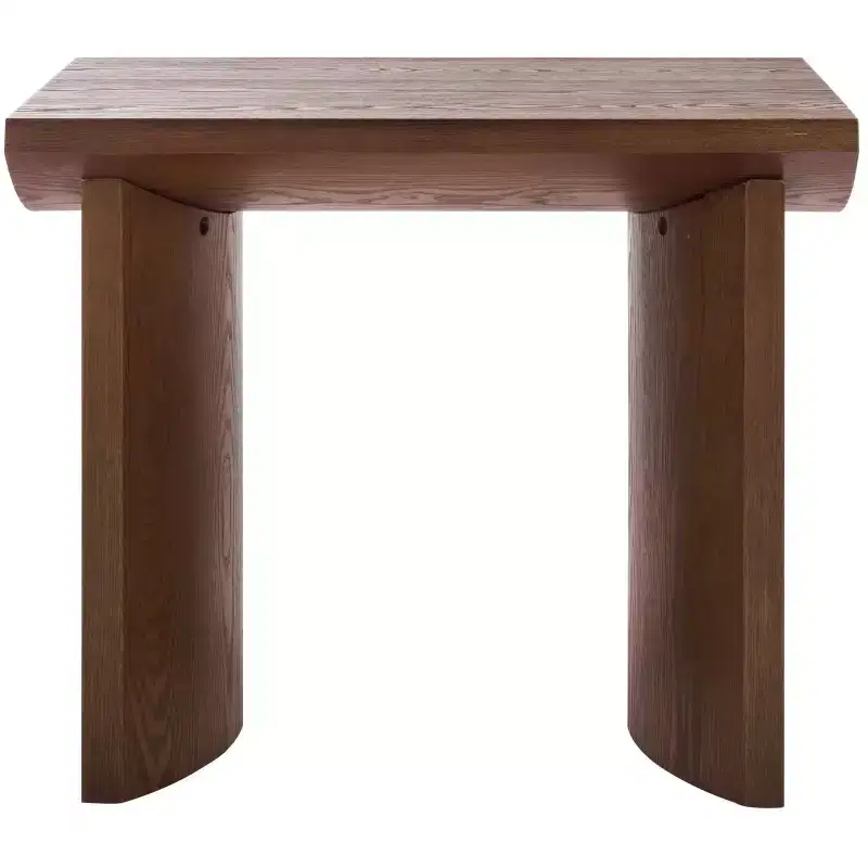 Walnut Brown End Table with Wood Legs – 20