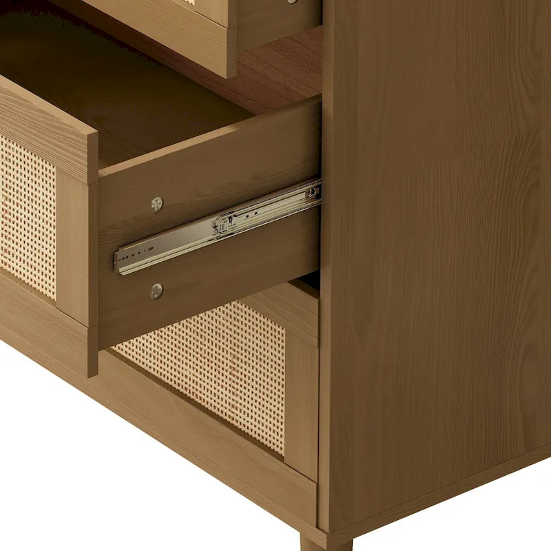 6 drawers Rattan dresser Rattan Drawer, Bedroom,Living Room