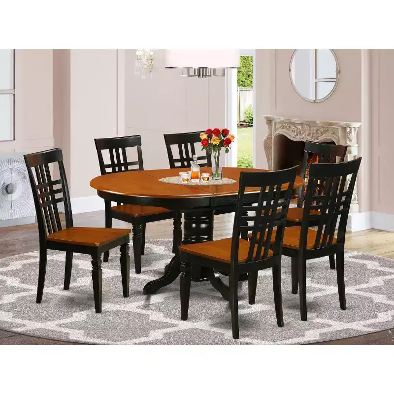 Kenley Kitchen Table And Chair Set Oval Dining Set Traditional