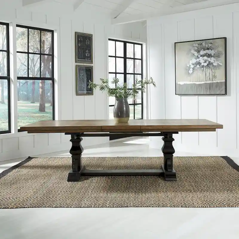 Harvest Home Chalkboard 7 Piece Trestle Table Set