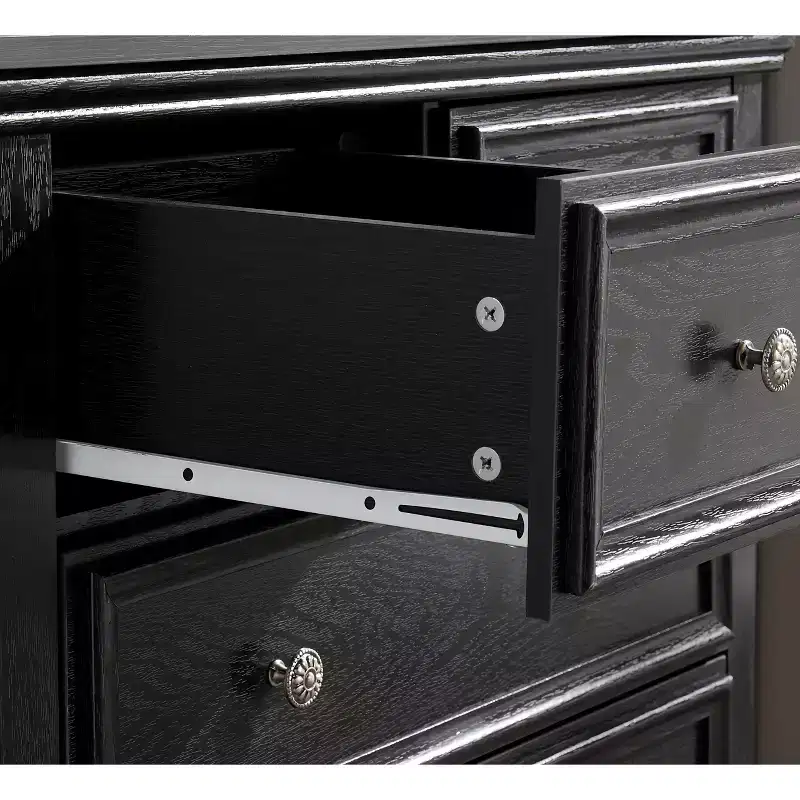 Wood Composite 6-Drawer Dresser 44.3''H x 31.5''W x 15.75''D