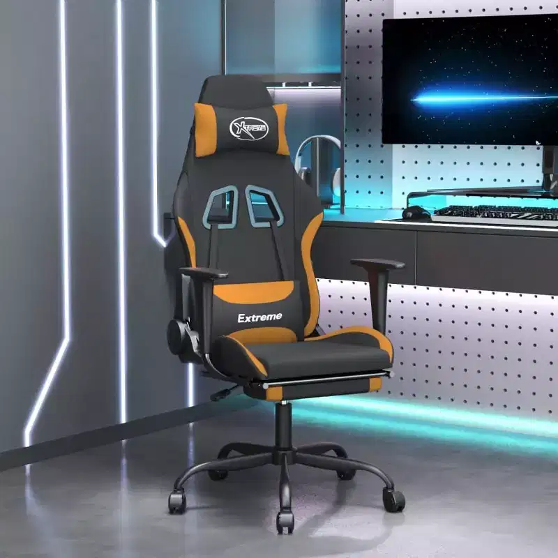 vidaXL Gaming Chair Black and Cream