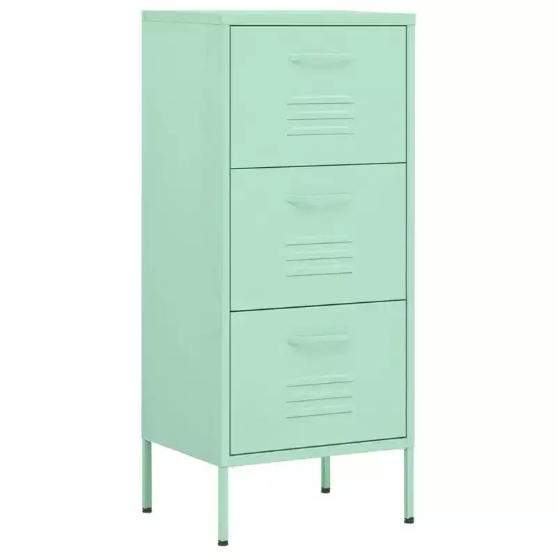 vidaXL Storage Cabinet Navy Blue Steel Medium Adjustable Feet - Mint