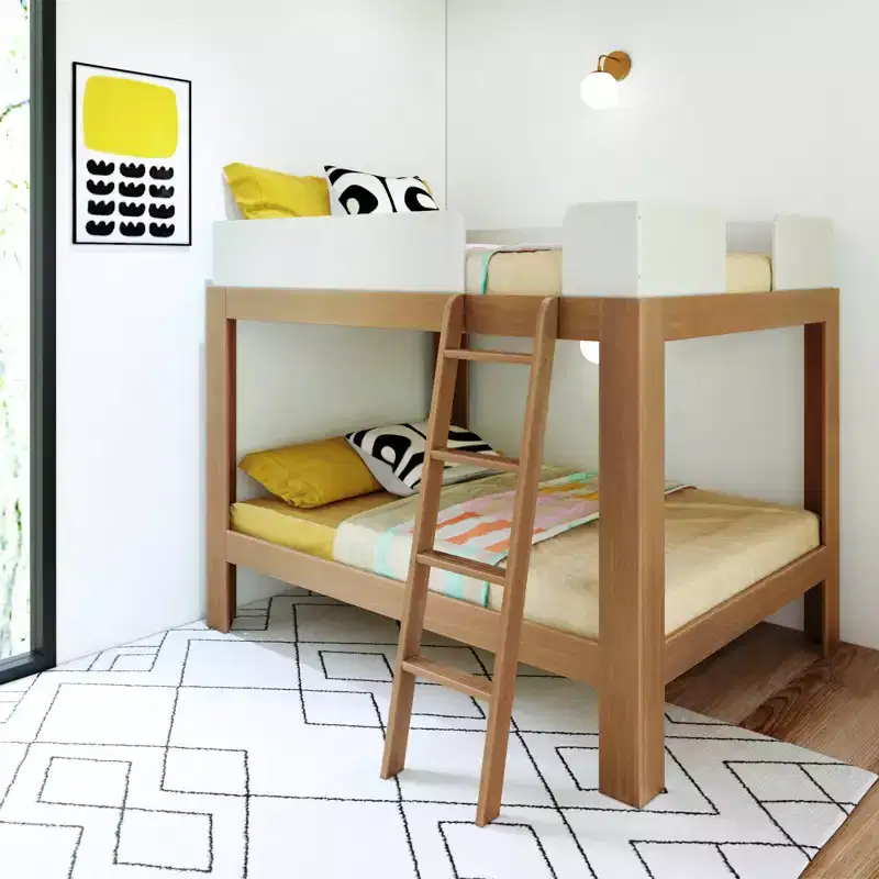 Mid-Century Modern Full Over Full Bunk Bed