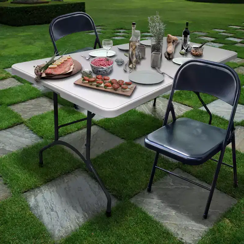 Metal Folding Chair Black