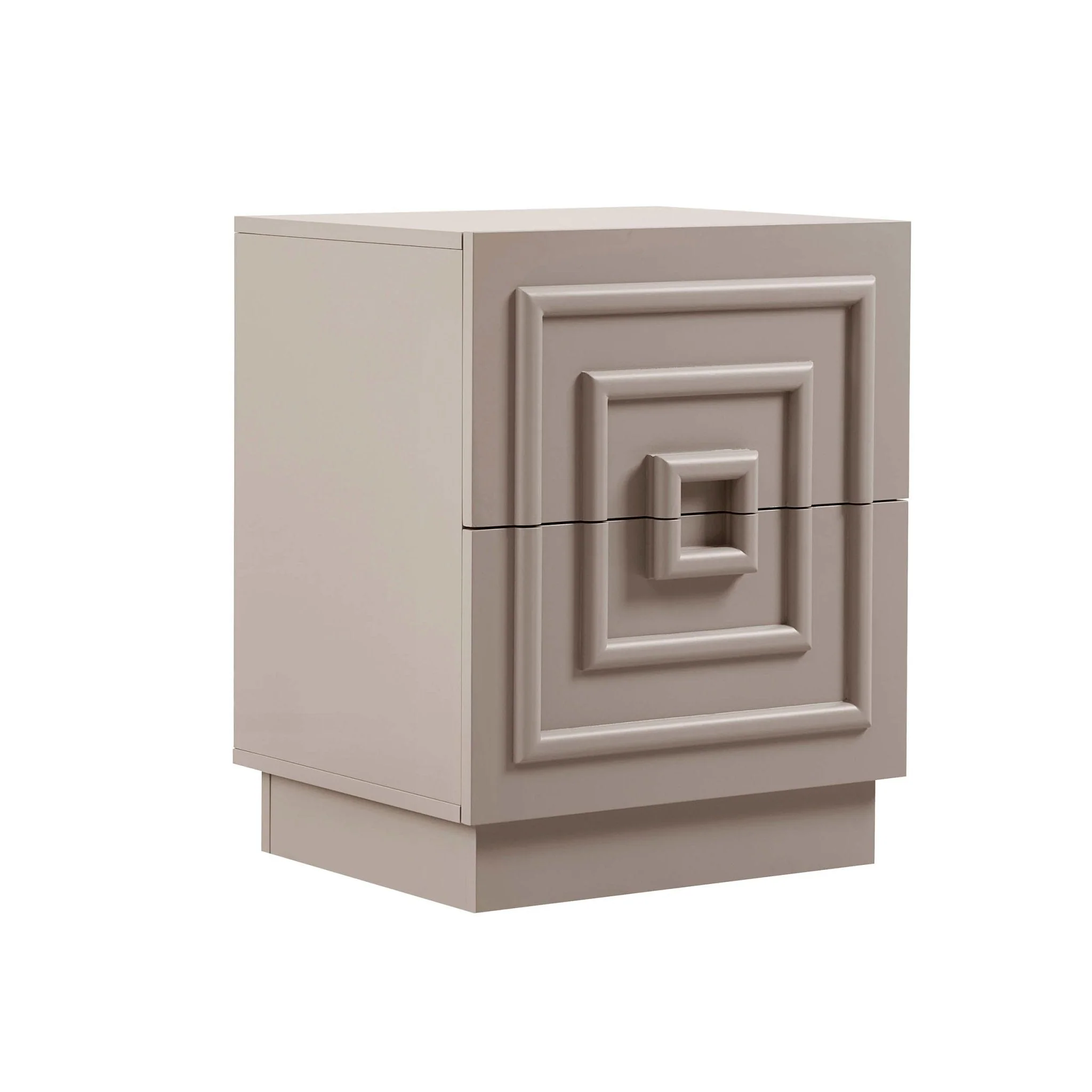 2 Drawer Bedside Table - Taupe