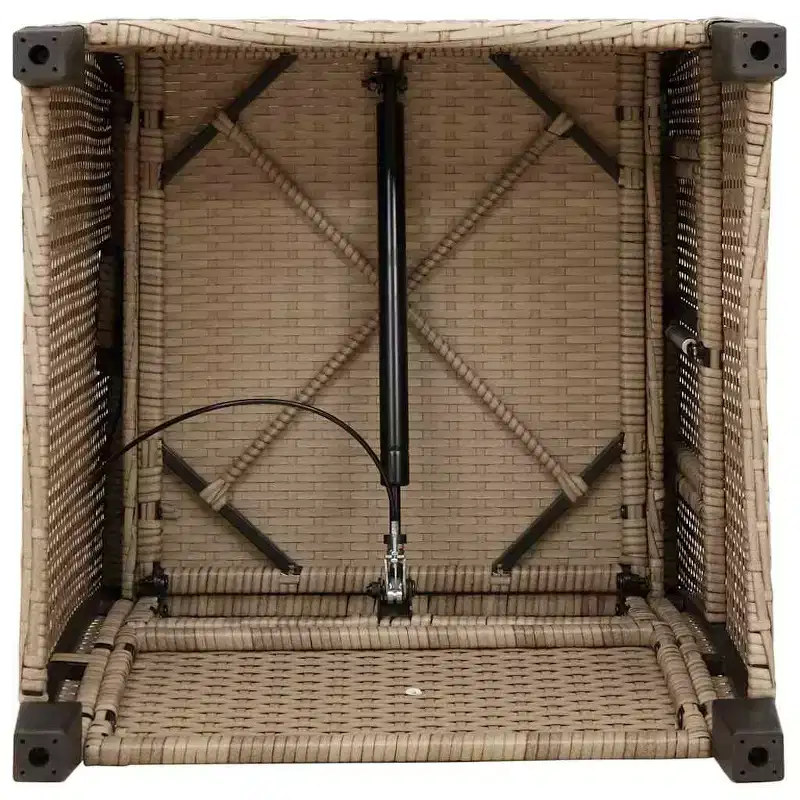 vidaXL Reclining Garden Chair PE rattan, powder-coated steel Medium