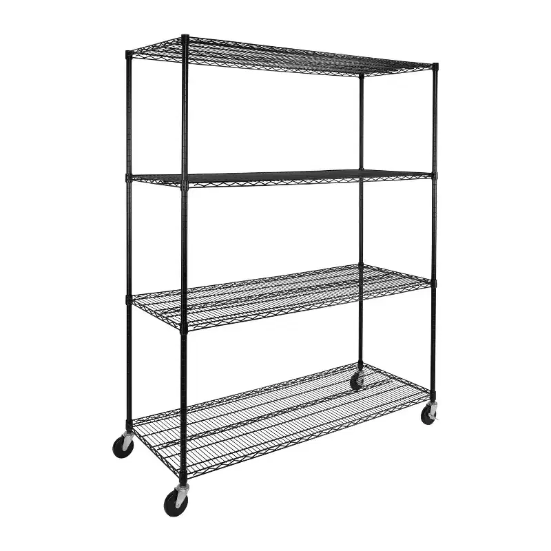 4-Tier Commercial Steel Wire Shelving Unit, 60