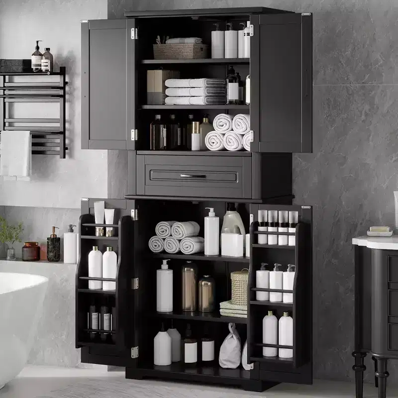 Christopher Knight Home Ashbur Modern Bathroom Storage Cabinet with Drawer and Adjustable Shelf