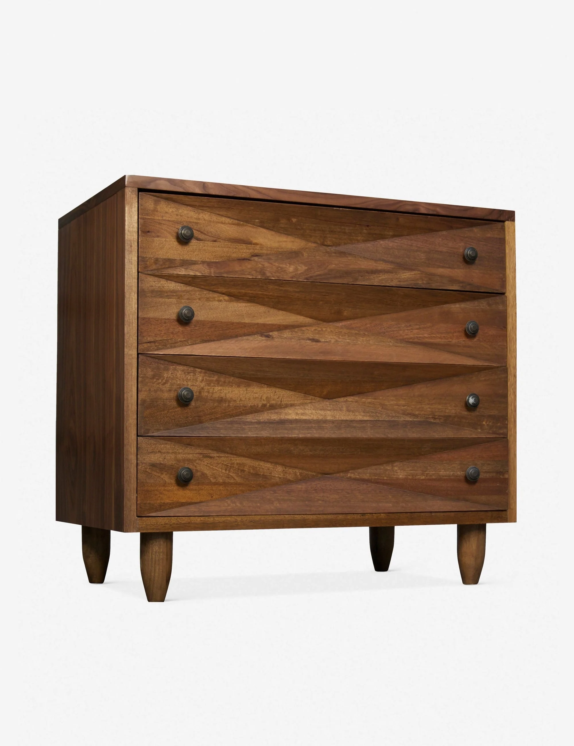 4-Drawer Dresser - Our four-drawer Dresser is a great addition to modern, or even bohemian bedroom spaces thanks to its eye-catching geometric