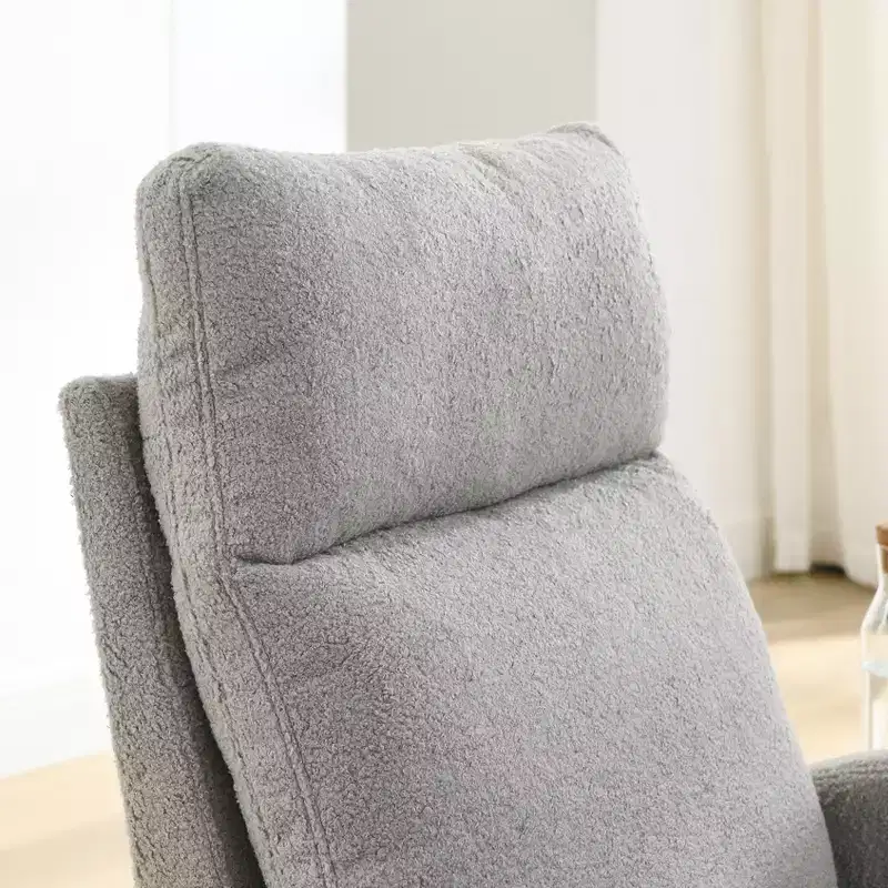 27.6W Accent Rocking Chair, Armchair with High Backrest & 2 Side Pockets, Nursery Glider Rocker - ModernLuxe