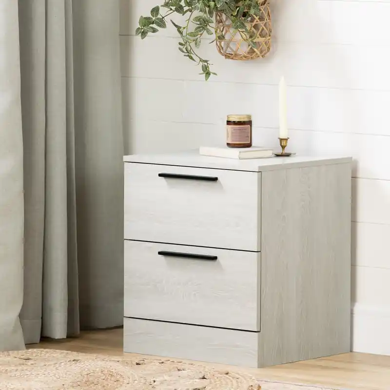 2-drawer Nightstand - Winter Oak