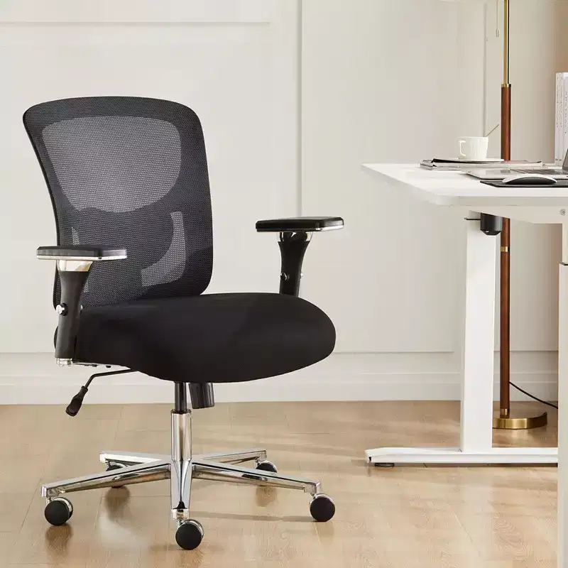 Big and Tall Office Desk Chair with Lumbar Support, 500LBS Heavy Duty Mesh Ergonomic Computer Chair with Arm and Wide Comfy Seat