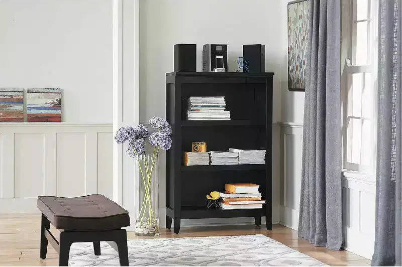3-Shelf Bookcase – Modern Vertical Storage, 48 in Tall, Holds 75 lbs