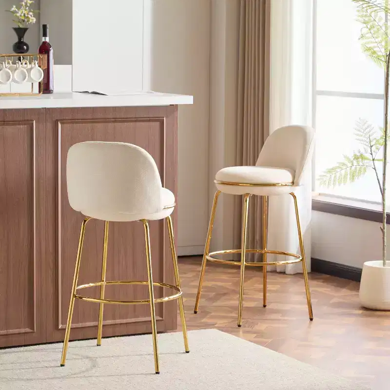 Christopher Knight Home Mads Indoor Metal Frame Upholstered Armless Barstools (Set of 2)