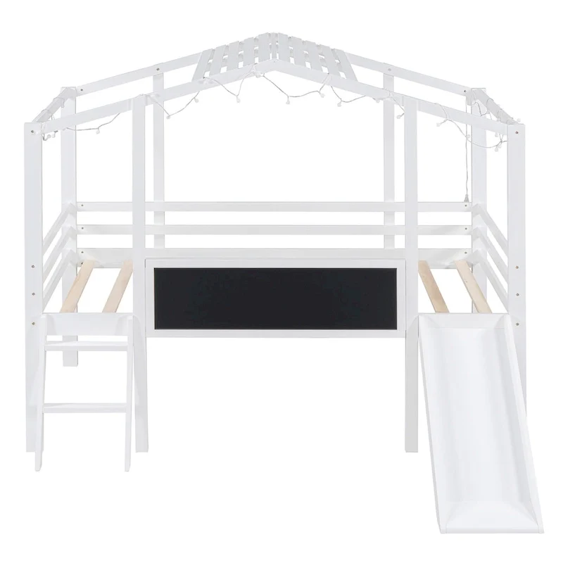 Twin Loft House Bed with Slide