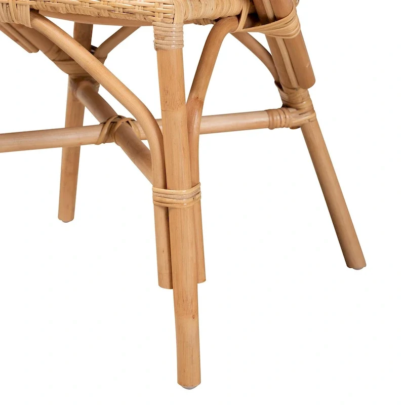 Varick Bohemian Natural Brown Finished Rattan Dining Chair