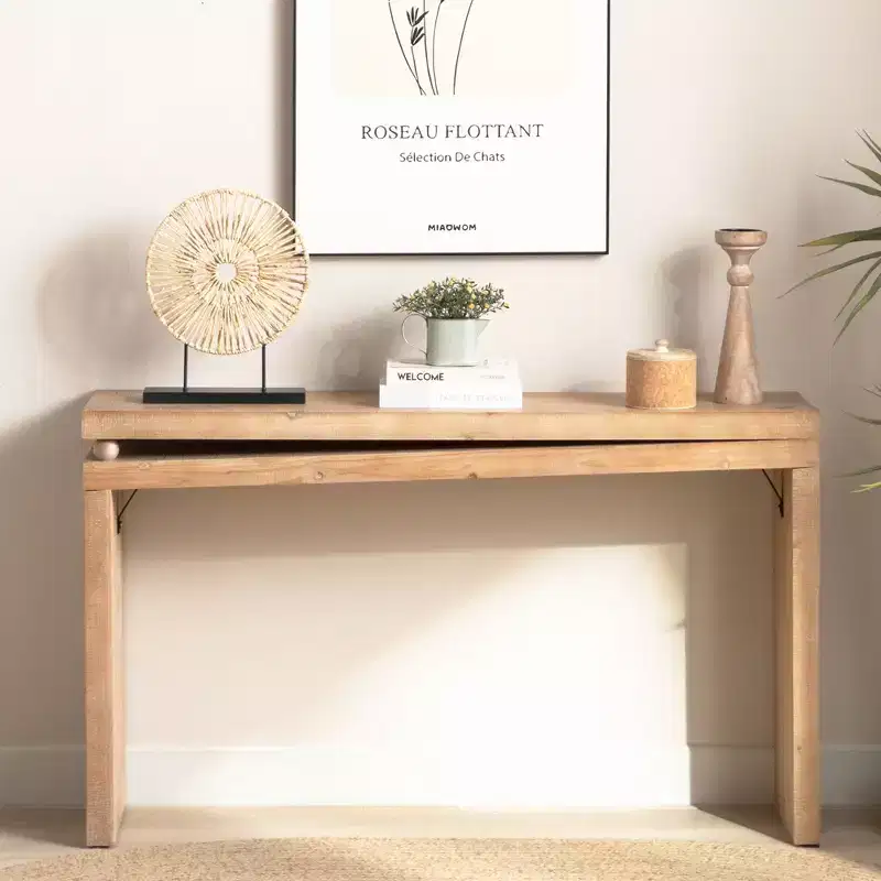 GDFStudio Yelena Modern Slim Narrow Console Table with Beaded Detail