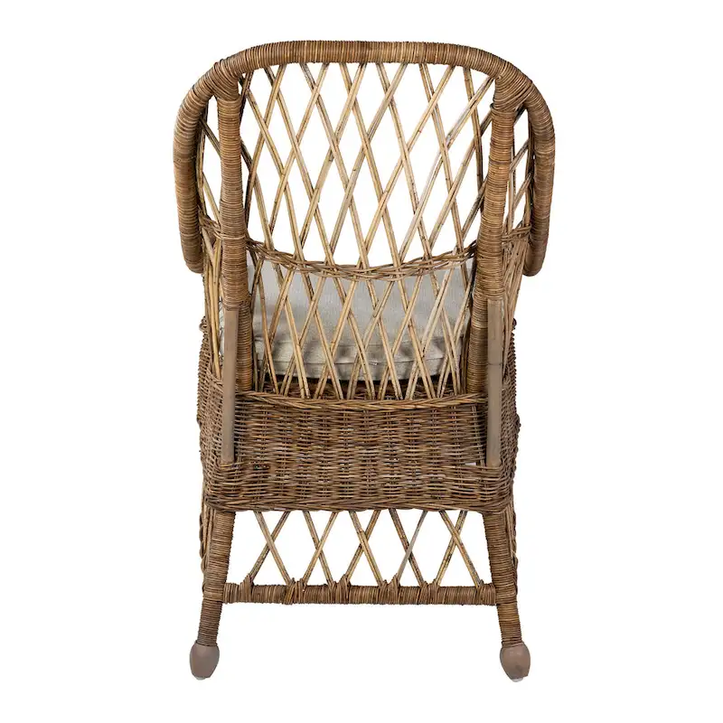 Bayside Curvilinear Rattan Cushioned Dining Chair by East at Main - 22x23x39