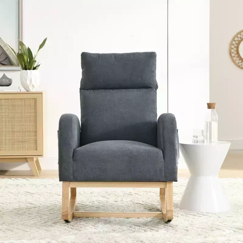 Christopher Knight Home Piper Modern High Backrest Rocking Arm Chair with Two Side Pocket