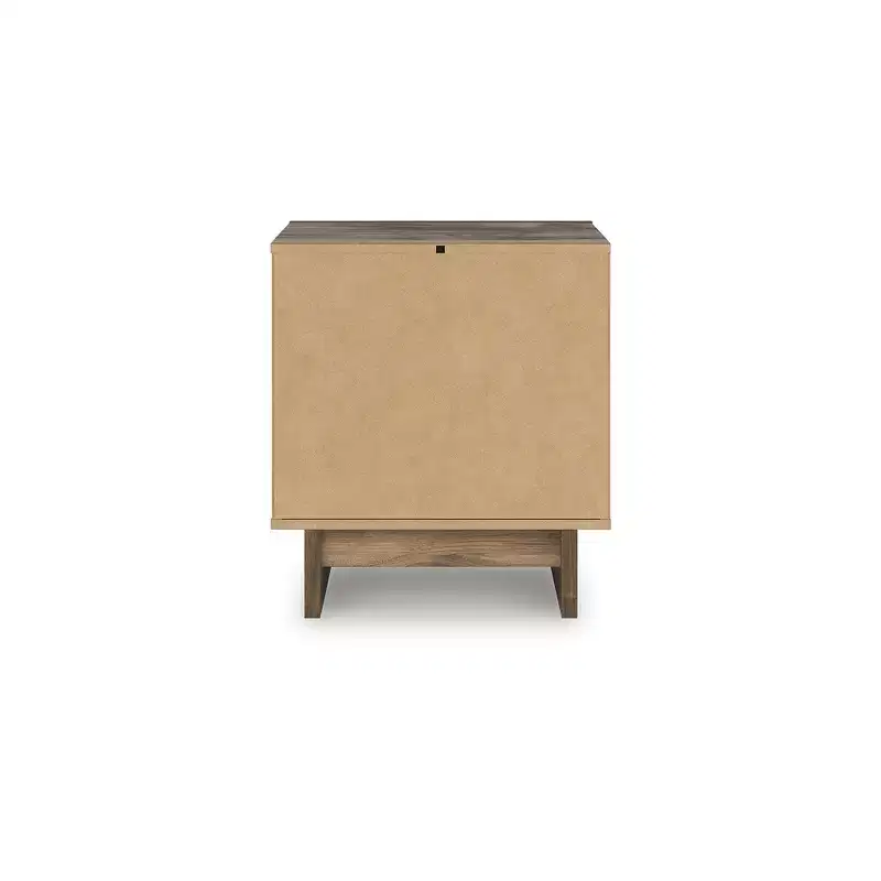 Signature Design by Ashley Zadilyn Two Drawer Night Stand with Wireless Charging, Brown