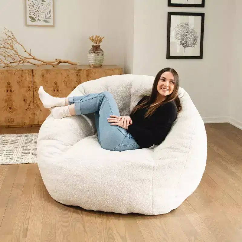 Foam-Filled Structured Bean Bag Chair