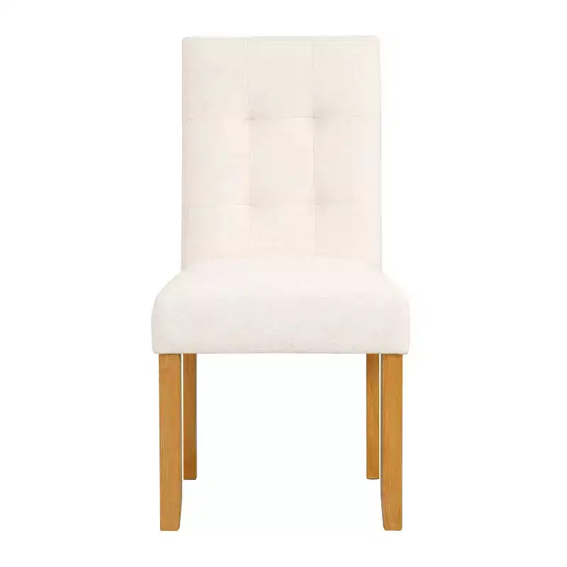 HomePop Set of 2 Tufted Back Dining Chairs Plywood Frame, Capacity