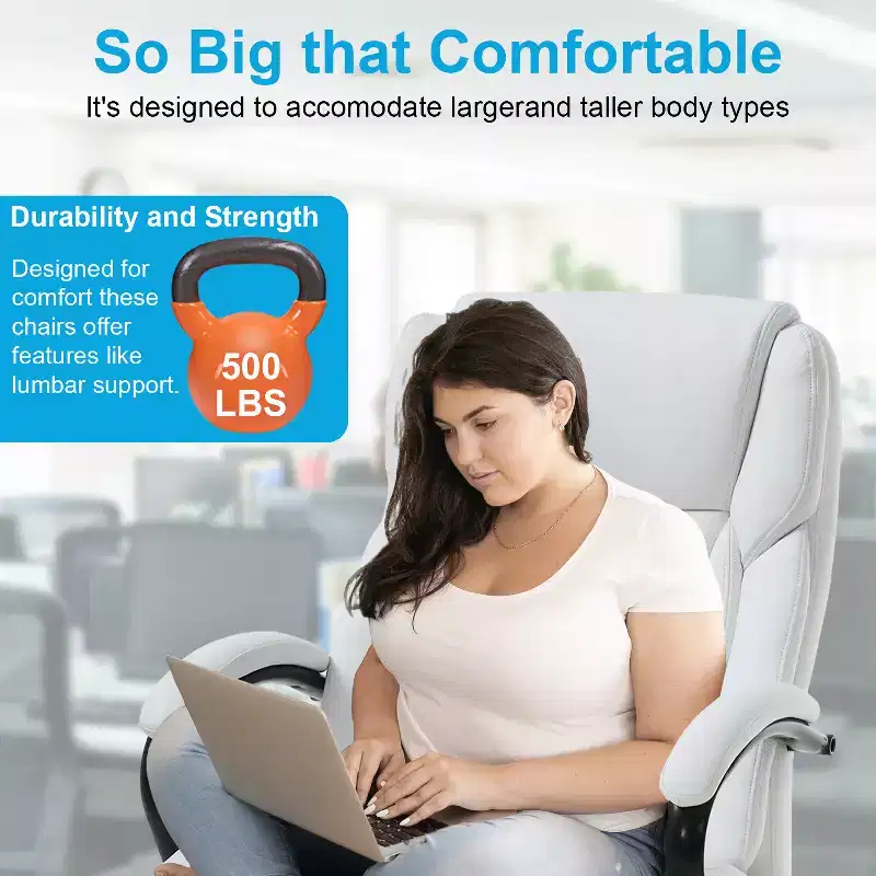 BestMassage Big and Tall Office Chair 500lbs Computer Chair Desk Chair