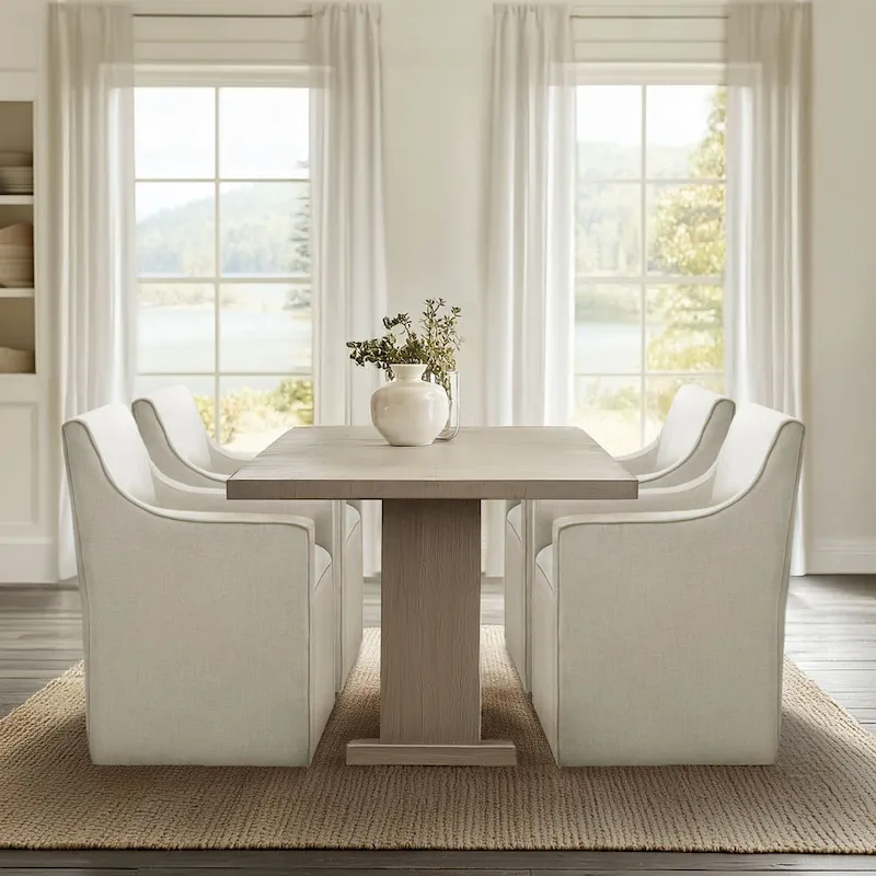 Madison Park Charlotte Dining Arm Chair with Casters