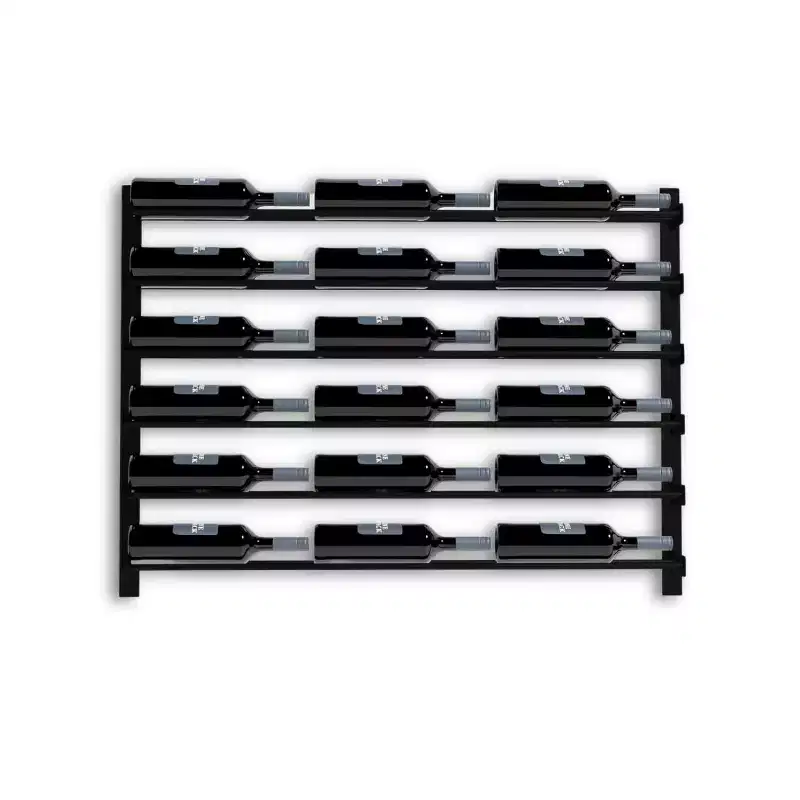 Modern 18 Bottle Metal Wall Mounted Wine Rack Drinks Storage Organizer for Home Bar, Kitchen