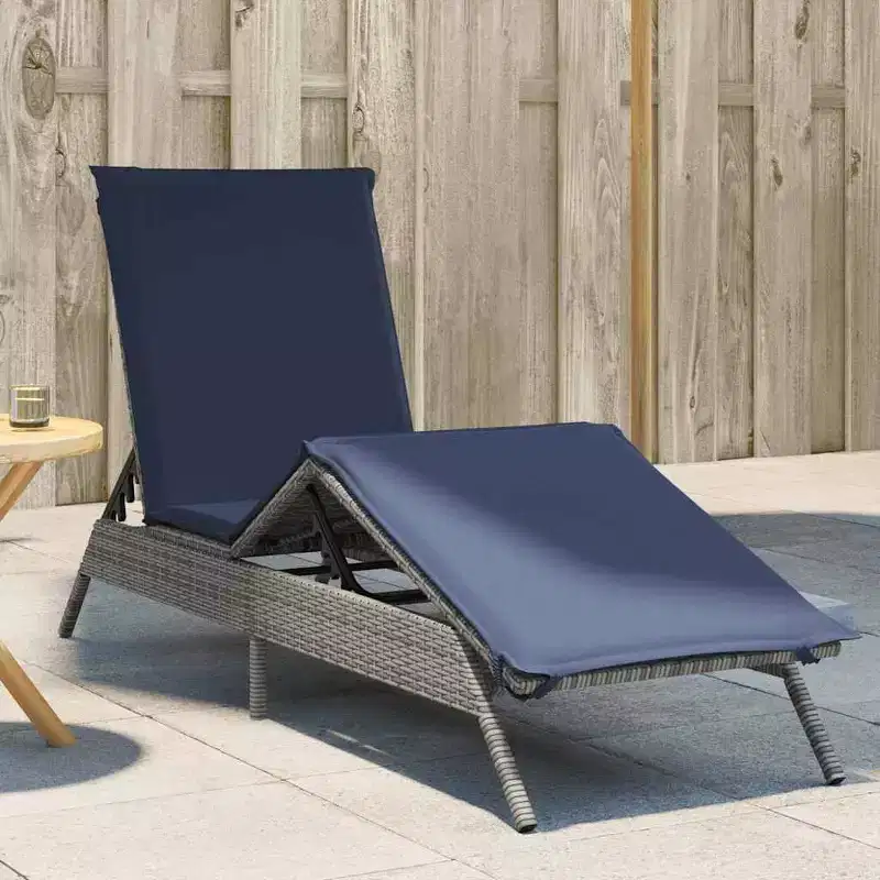 vidaXL Patio Sun Lounger PE rattan Extra Long Adjustable Footrests