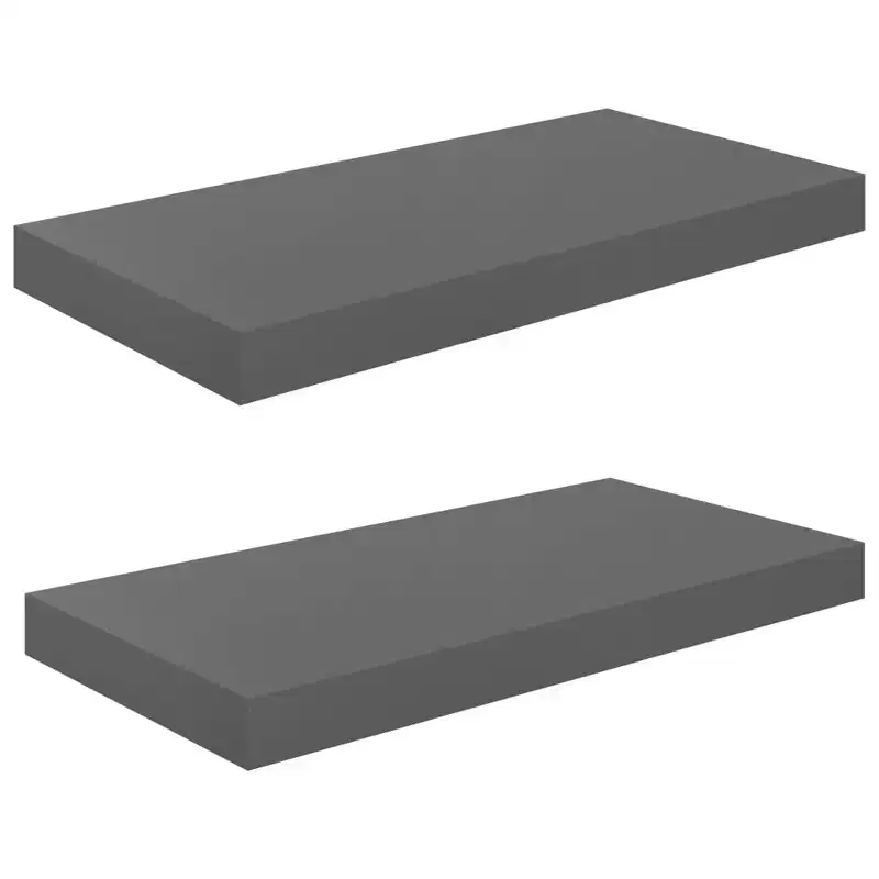 Wall Shelf High gloss grey Honeycomb MDF, metal