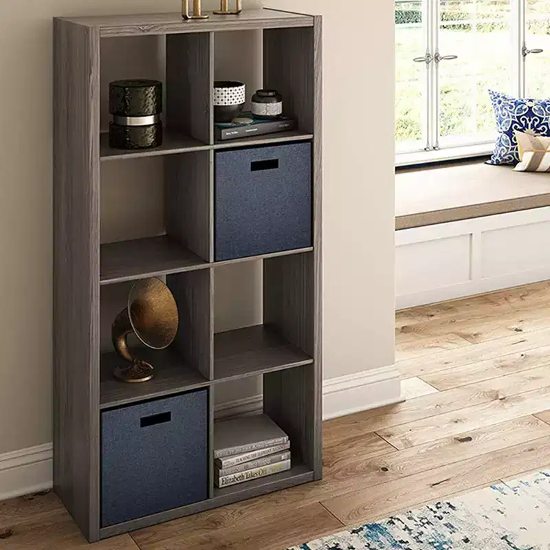 Heavy Duty Open Back 9-Cube Storage Organizer, Graphite Gray
