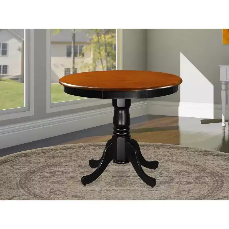 HomeStock 36 Inch Pedestal Round Dining Table