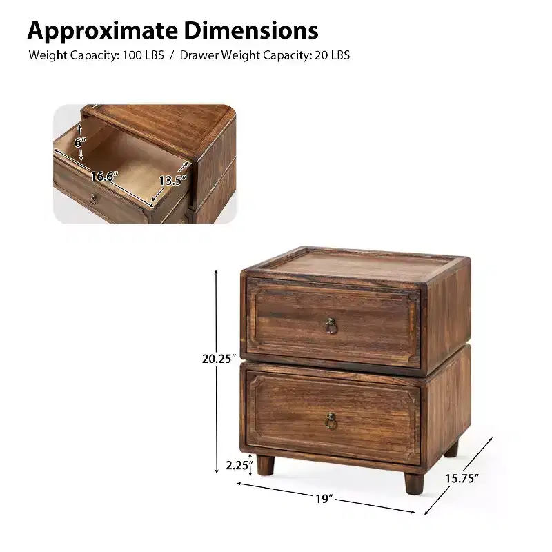 Leo 2 - Drawer End Table With Modular Design| ART OF LIVING DESIGNS-BLACK