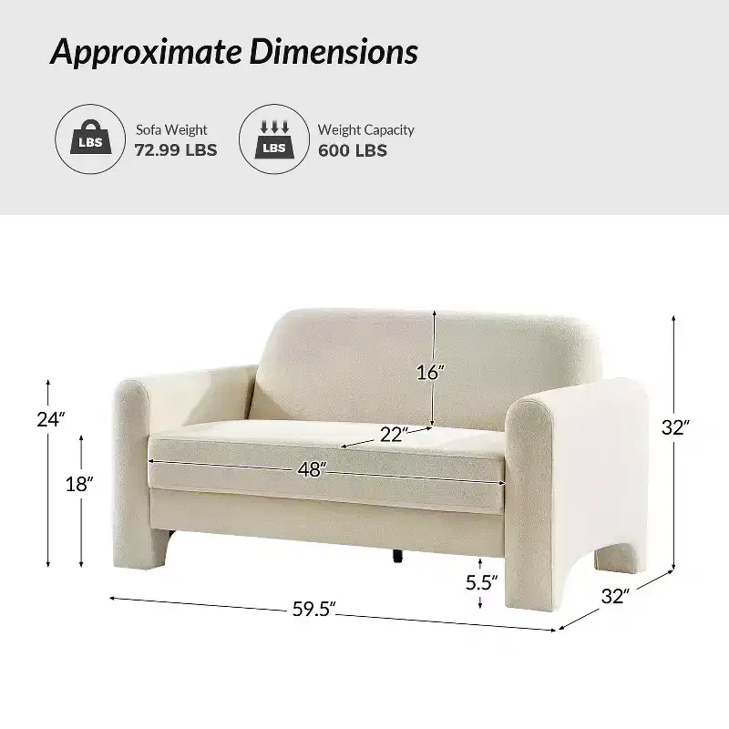 Felisa Modern Loveseats Sofa|ART OF LIVING DESIGNS