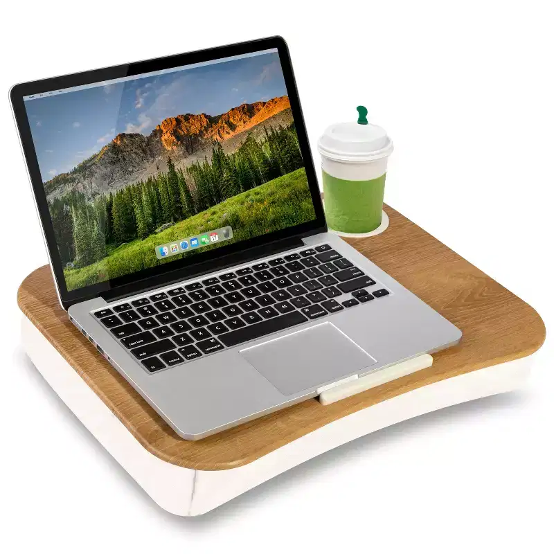 Lap Desk with Built-In Cupholder