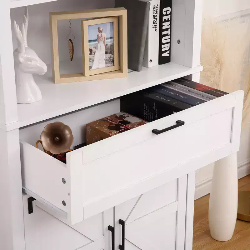 3-tier Large Capacity Bookcase for Living Room, Office, Bedroom - Sturdy MDF and Particle Board, Easy to Assemble