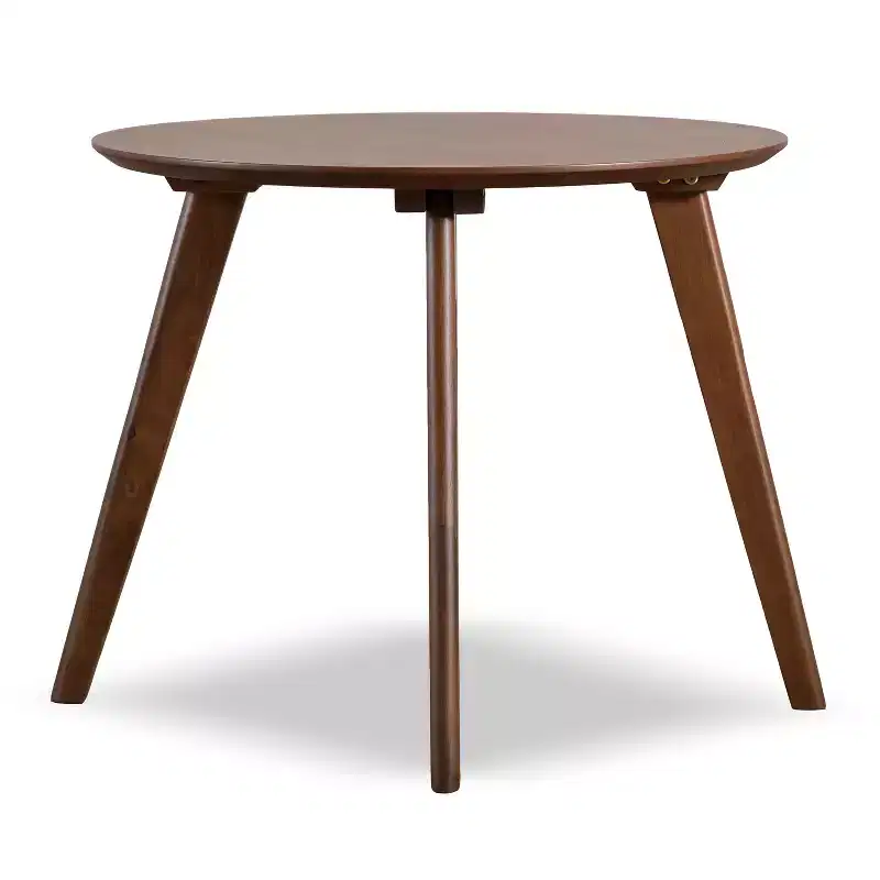 HOMES: Inside + Out 2pc Creekside Mid-Century Modern Accent Table Set with Chair Walnut