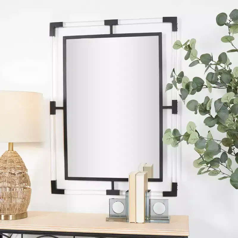 38x28 Metal Double Framed Wall Mirror with Acrylic - Olivia & May