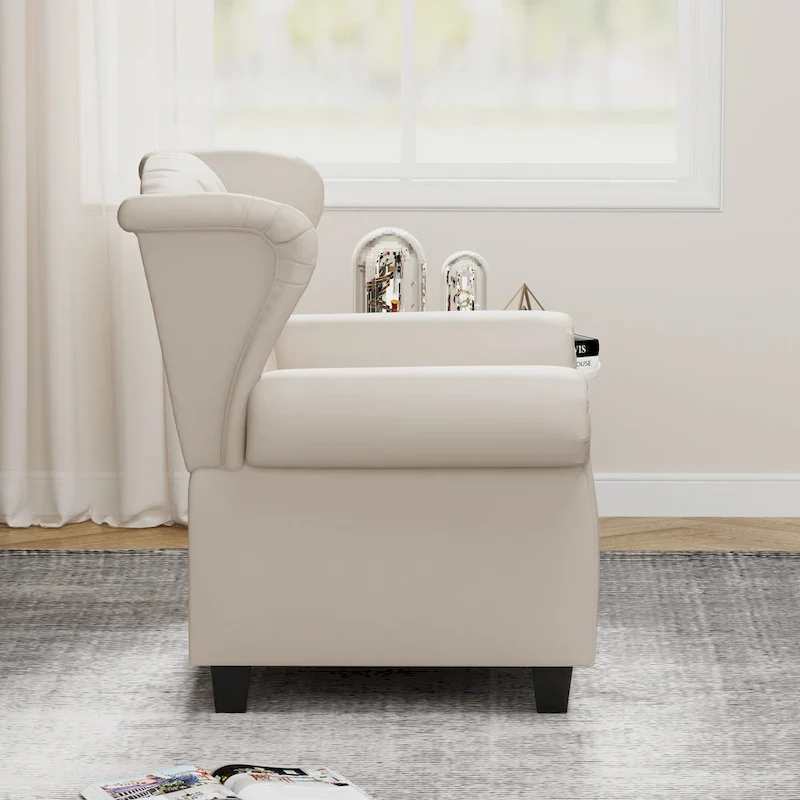 Modern Tufted Push Back Armchair