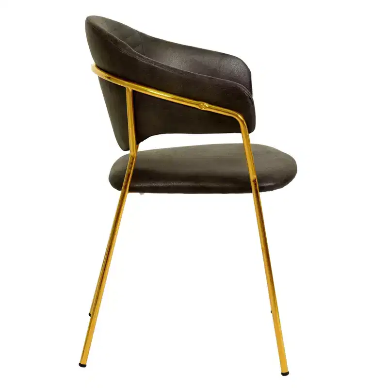 Upholstered Dining Chair Set of 2 Velvet Camelback Stainless Steel Legs 330 lbs