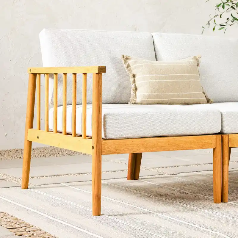 Middlebrook Solid Wood Spindle Sofa-Chaise