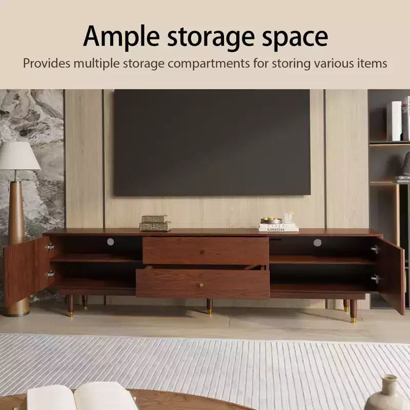 JVNOXK-Medieval Modern TV Stand Entertainment Center with Storage Drawers, Living Room Bedroom Media Cabinet